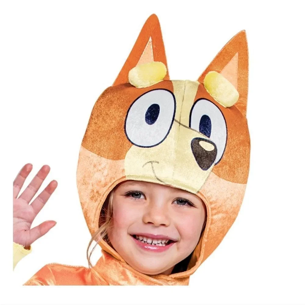 Bluey Bingo Halloween Costume Toddler 3t-4t Fleece Jumpsuit Dress Up New